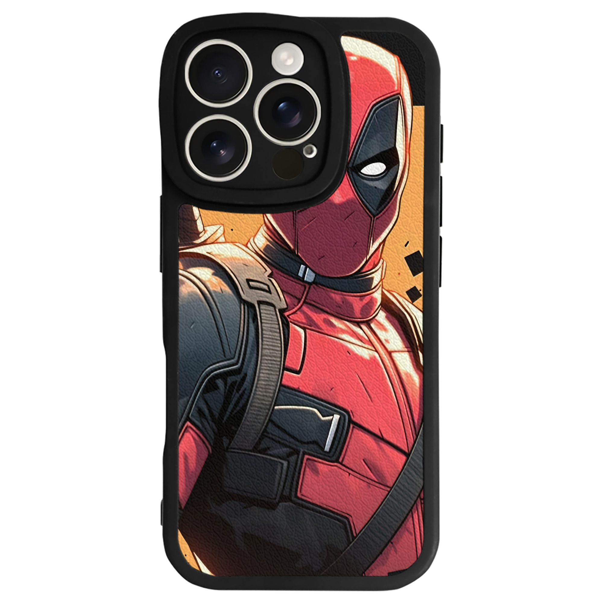（画像用） Deadpool デッドプール 【iPhone 16シリーズ対応】シリコンスマホケース（レザー調） 材質：シリコン